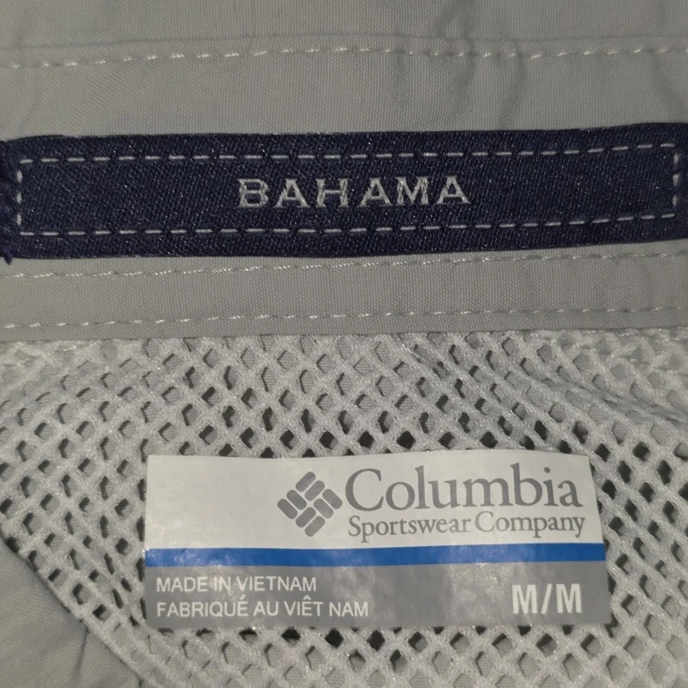 Columbia Men's‎ PFG Bahama Short Sleeve Shirt Gray Size M Medium